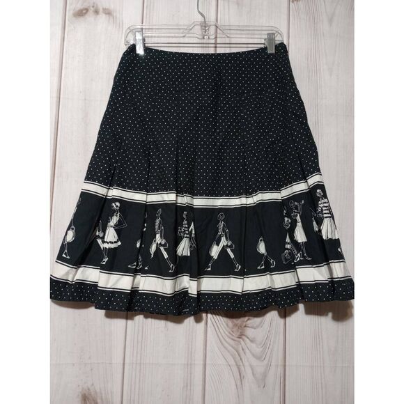 Liz Claiborne Skirt‎ Ladies 6 Petite Black Pleated Knee Length - Picture 1 of 7
